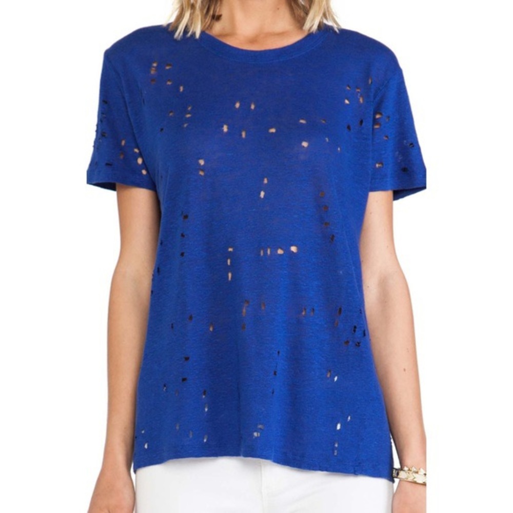 IRO Clay Tee in Denim Blue